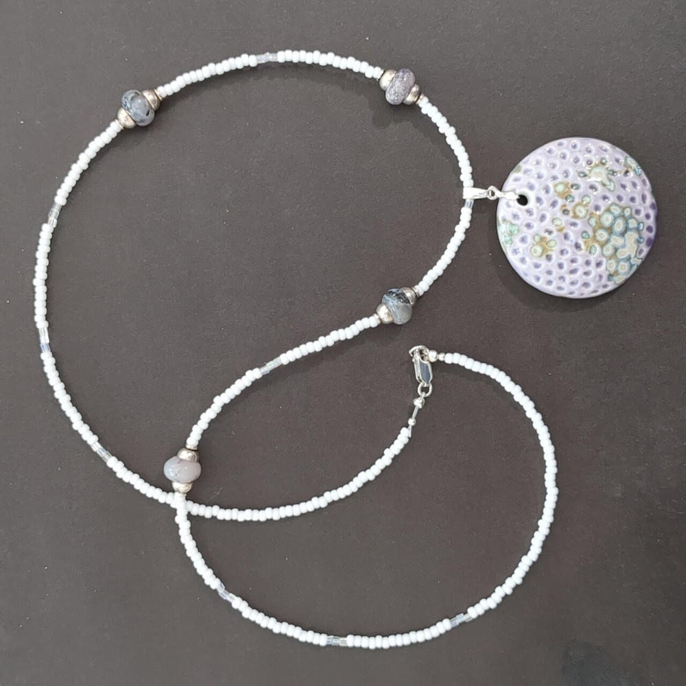Handmade Ceramic Disc Pendant